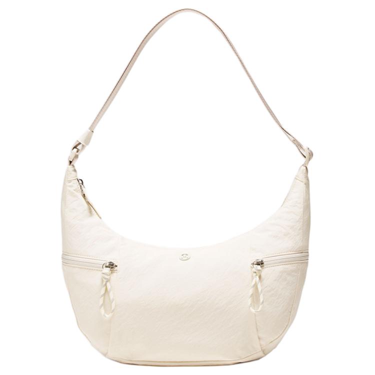 Lululemon Slouchy Sling Simple Solid Color Casual Versatile Shoulder Crossbody Bag Unisex bags Platinum LU9CACS-LTIV/GOLD White Gold