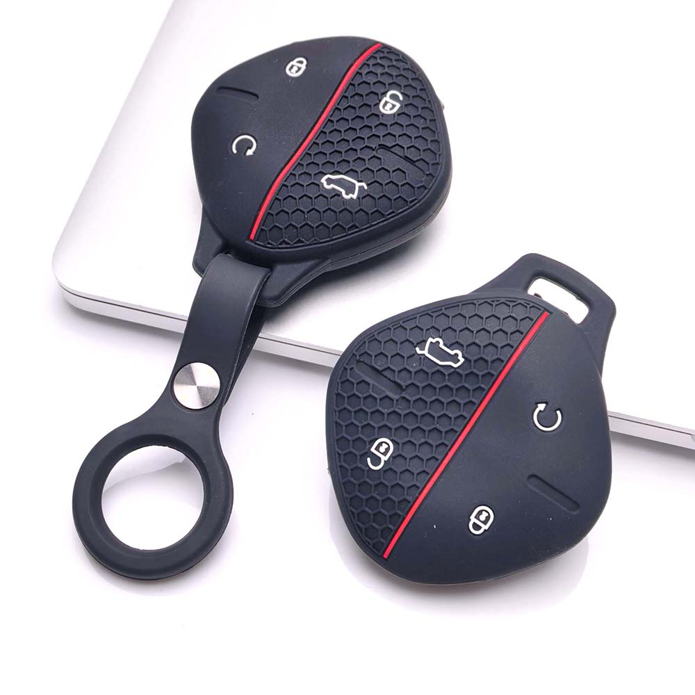 Key Fob Cover for Chery Omoda C5 E5 Jaecoo J7 Tiggo with Keychain Soft Silicone Protective Case Anti-Scratch Guard Shockproof Protection