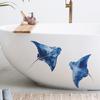 Cartoon Sea Devil Fish Bedroom Home Bathroom Background Landscaping Wall Sticker