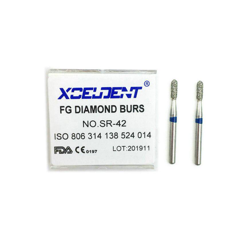 10pcs/Box Dental High Speed Bur Drill Diamond Polishing Tooth Polisher for Dentla Laboratory SR-42