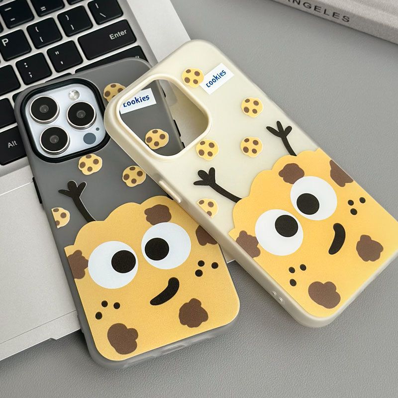 Big Eye Cookies Are Suitable for Apple 16/17promax Mobile Phone Case iPhone15 Skin Matte 13/14 2-in-1