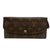 M60136 Monogram Leather Portefeuille Emily Purse Brown Leather Unisex Used