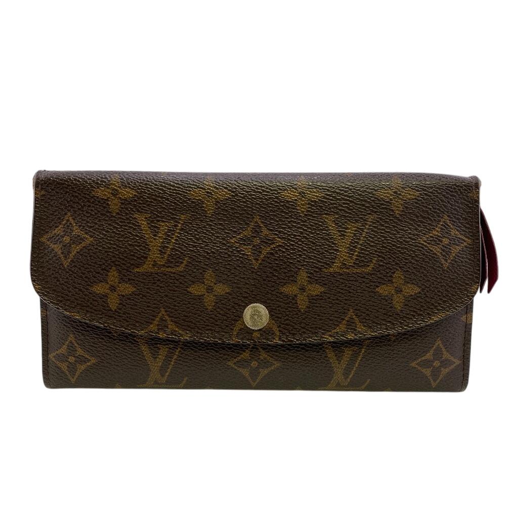 

LOUIS VUITTON M60136 Monogram leather Portefeuille Emily Purse Brown leather unisex Used