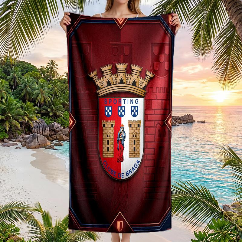 Braga FC Aufdruck Schnelltrocknendes Strandtuch Mikrofaser Saugfähig Tragbar Reise Schwimmtuch