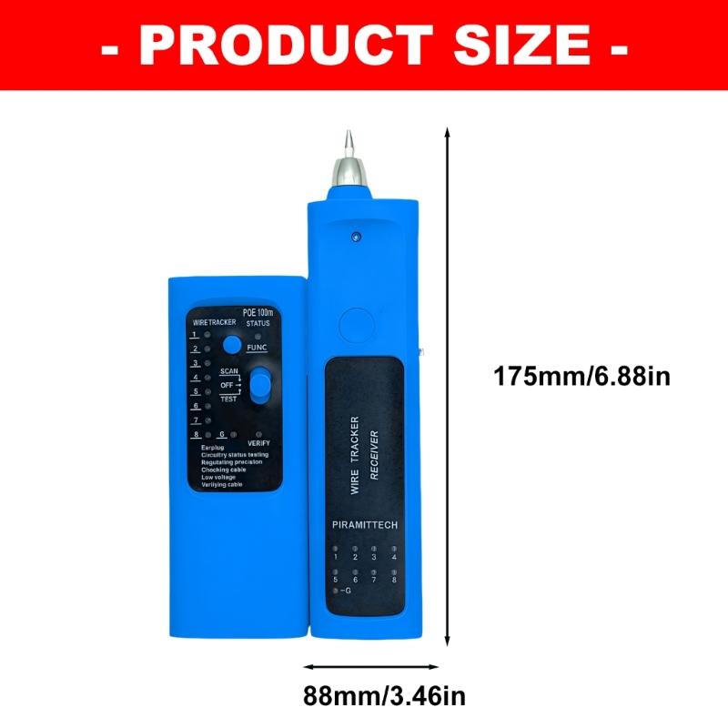 Professional RJ45 RJ11 Networking Cable Tester With 8 Sensitivity Mode And POE Detection For Ethernet And Phone Lines