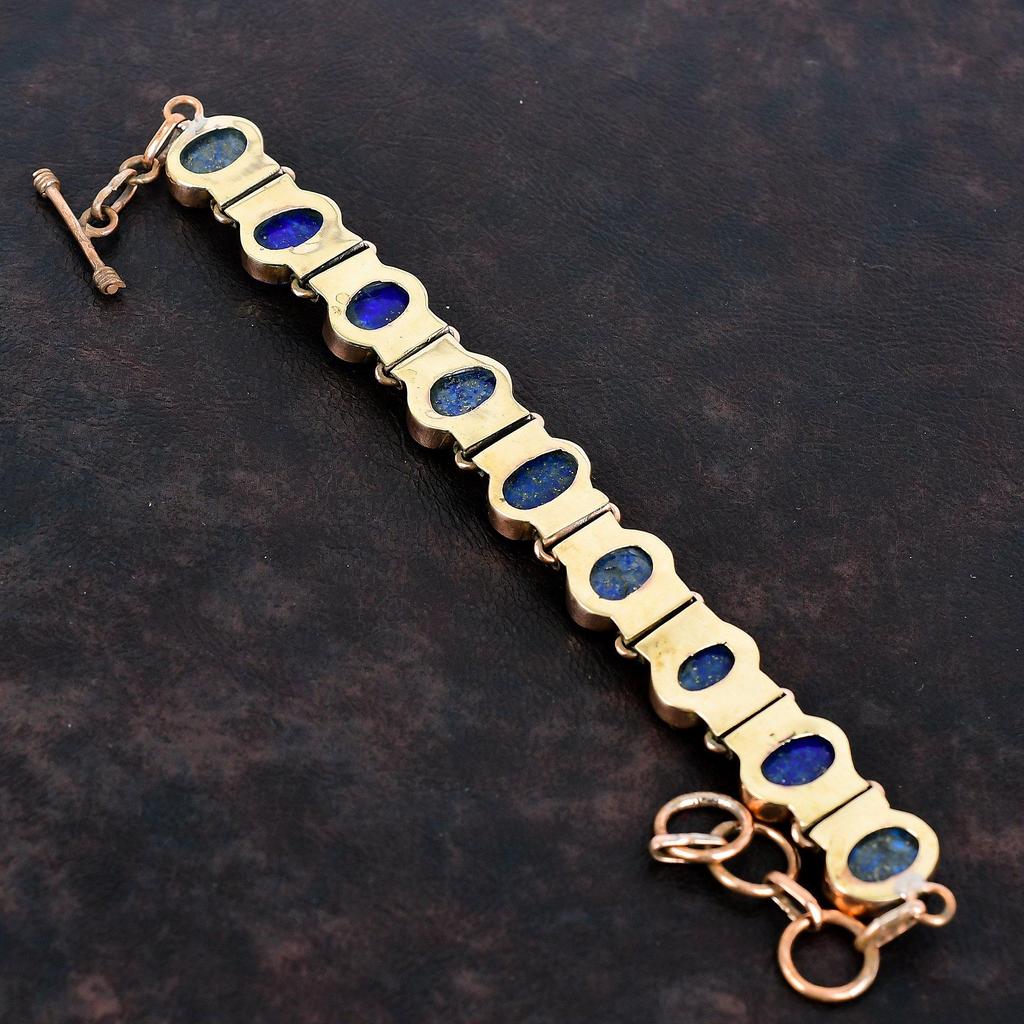 Lapislazuli Armband Kupferarmband verstellbares Kettenarmband Edelsteinarmband von höchster Qualität Kupferschmuck Geschenke für sie handgefertigtes Armband