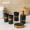 Exquisite Ceramic Lotion Bottle Soap Dish Mouthwash Cup Bathroom Set Household Large Capacity Shampoo Water Bottle Mouthwash Cup