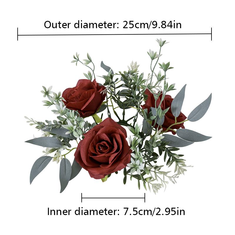 25cm Scene Setting Party Candle Decoration Table Decorations Home Decor Elegant Mini Wreath Noble Multi-Color