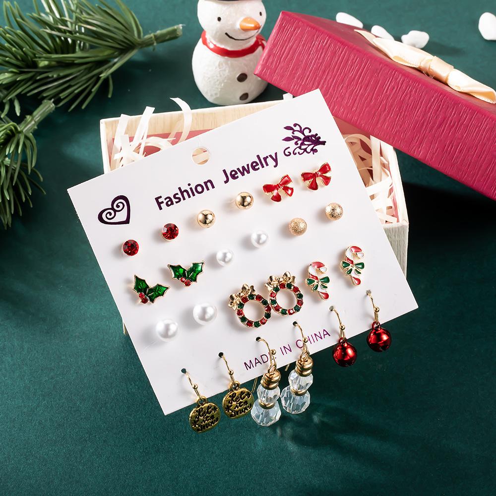 12 комплектов сережек Санта-Клаус — фото 2