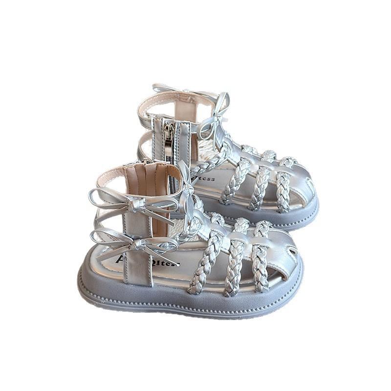 Girls Sports Sandals New Summer Fashion Open-toed Children's Shoes Little Girl Princess Roman Shoes Soft Sole