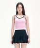 YOUHEE Pearl Strap Graphic Sleeveless Pink