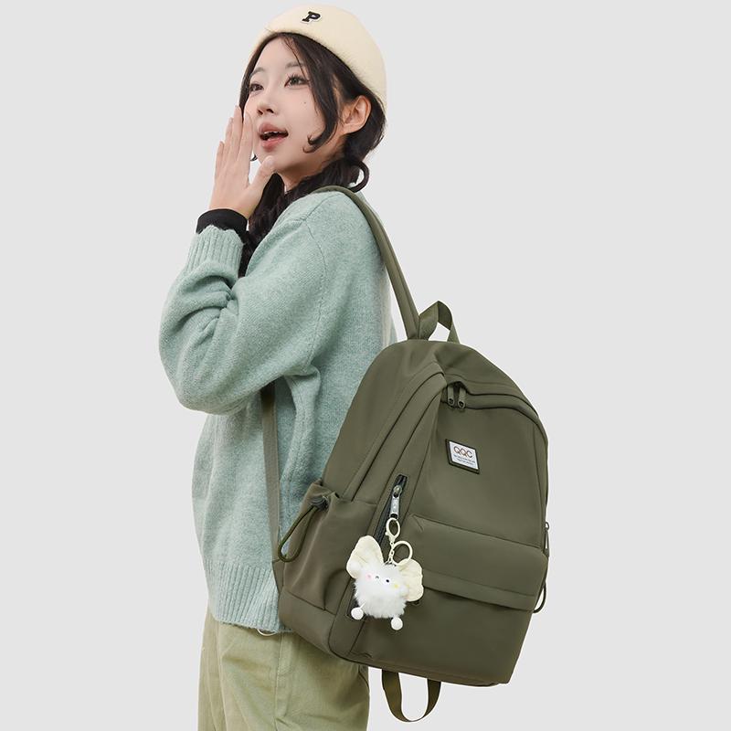 Women's Large Capacity Reduced-Burden Durable Backpack Junior High School Students Multi-Layer Multi-Pocket Schoolbag