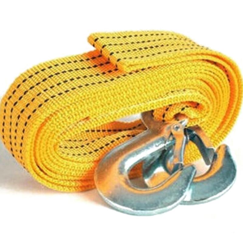 

4m 3 Tons Nylon Car Traction Tow Cable for Truck Trailer Winch Towing Pull Rope Strap with Hooks Type A