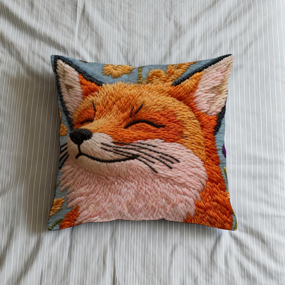 Cushion Cover Soft Squinty Case For Sofa Living Room Home Comfortable Office Decor Protective Pillow Fox Covers
