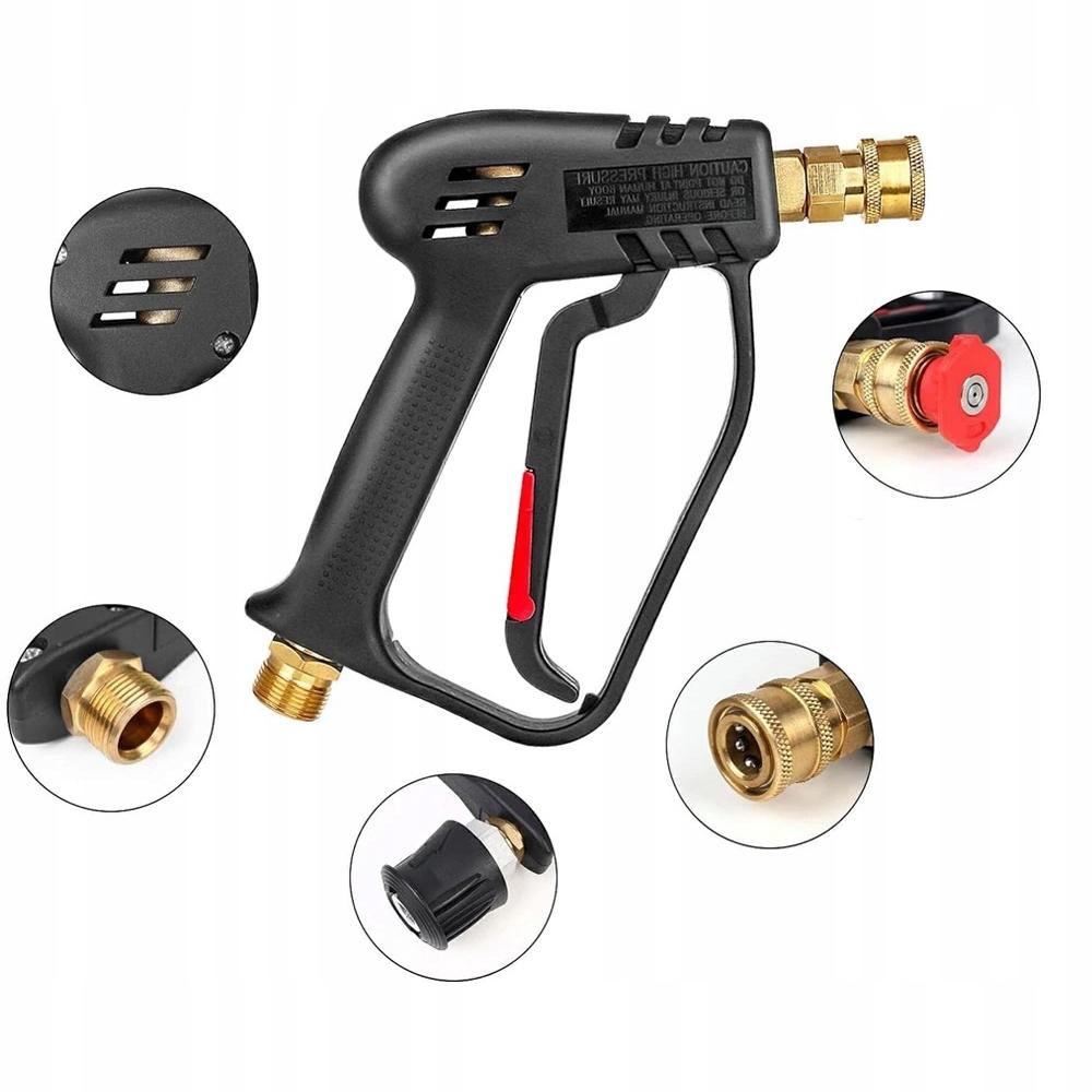 Rosfix Zestaw Do Myjki Karcher K2-K7 – Pistolet Ciśnieniowy + Pianownica 1L + 5 Dysz | Gęsta Piana Do 200 BAR | Szybki Montaż