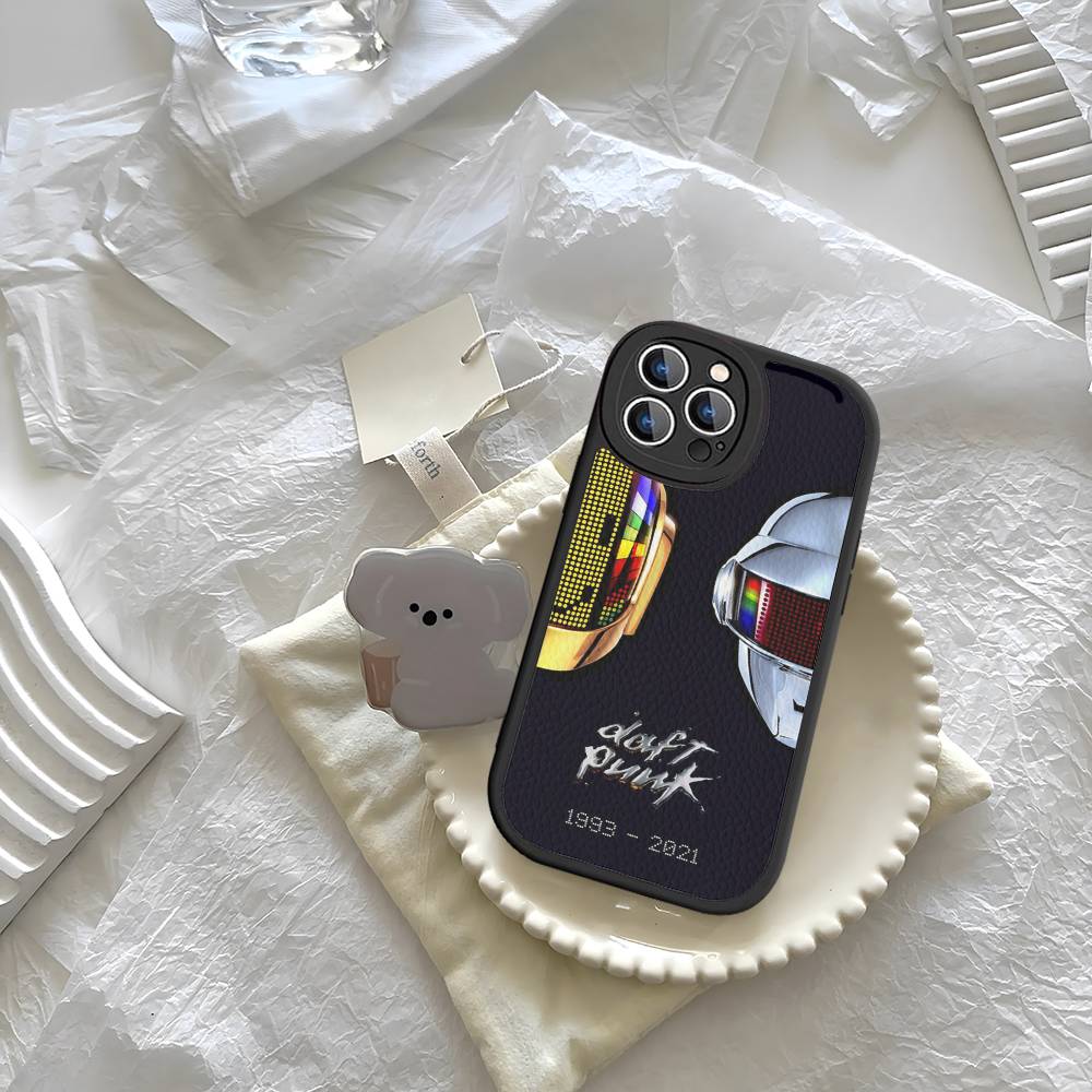 Around The World Daft Punk For IPhone 16 15 14 13 12 11 Pro Max Plus Leather Phone Case
