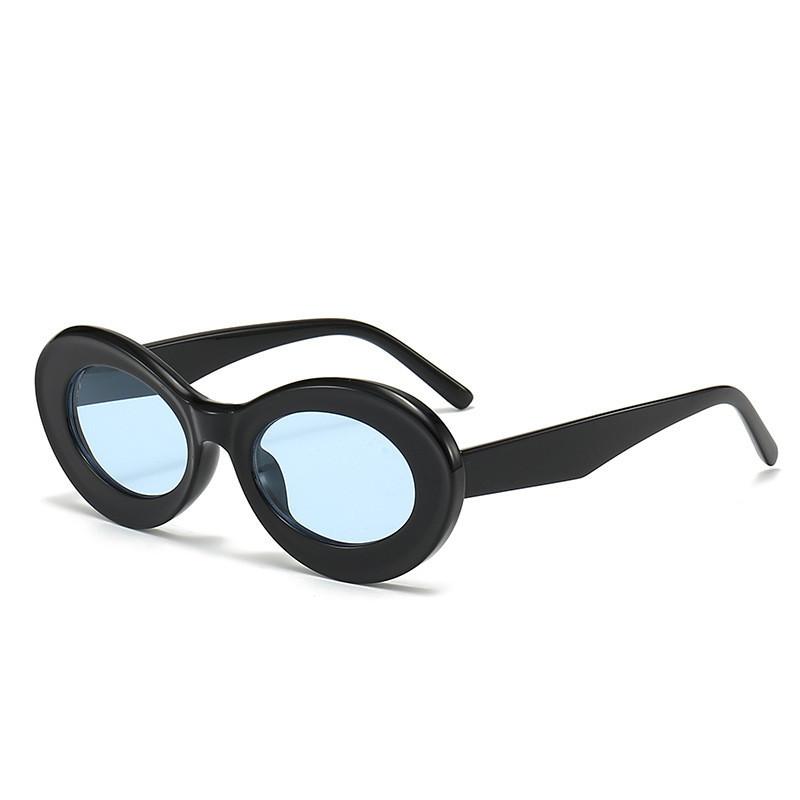 Stylish Ladies Sunglasses Uv400 Protection Oval Shape Metal Hinge Eyewear StyleF