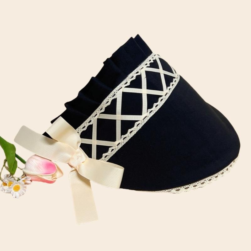 Lace Bowknot Bonnet Hat Soft Comfortable Costume Hat Cosplay Headwear For Women Seasonal Holiday Photography Accessories