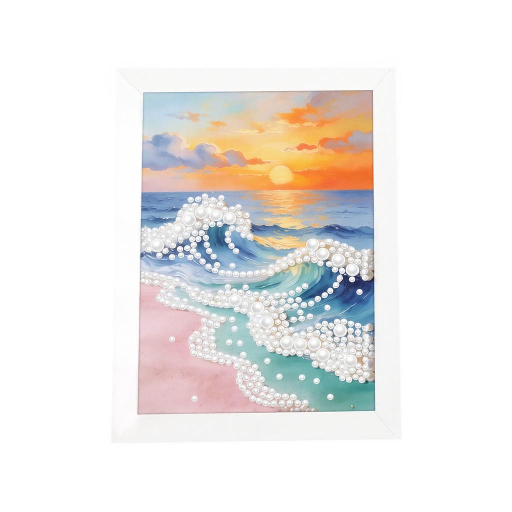 DIY Pearl Painting Kit Handmade Craft Material Set Sunflower Pattern Wall Art for Festival Gift and Home Decoration
