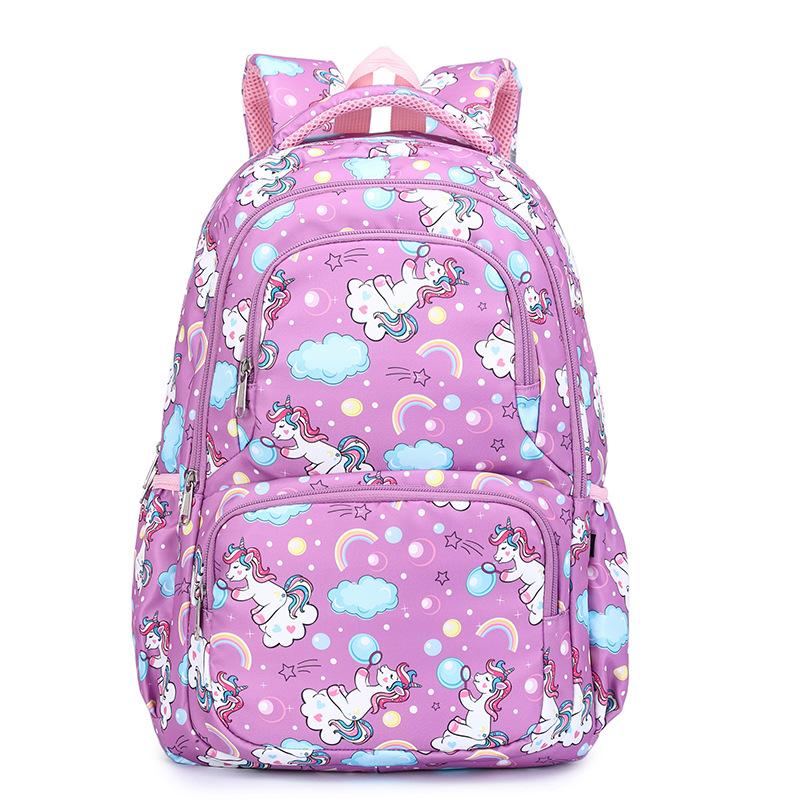 SUNBORLS New Unicorn Cartoon Primary School Bag for Grades 3-6 Backpack Large-capacity Breathable Children's School Bag