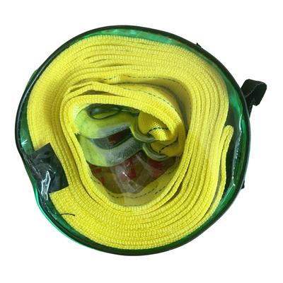 Tow Rope (Yellow, 4m One Touch Hook, For 5 Tons, Cover Included)