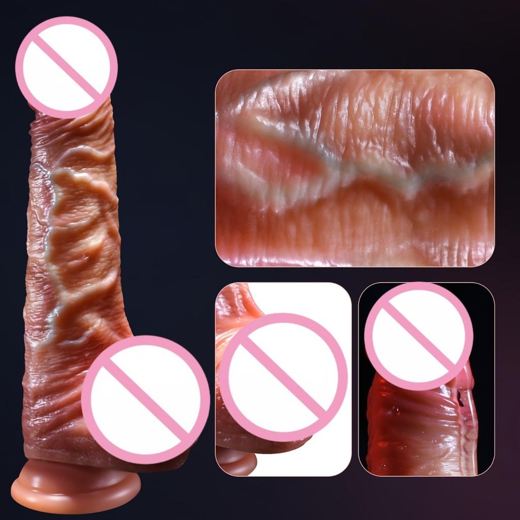 Super Realistic Dildo Big Penis Anal Plug Vagina Masturbator Fake Dick Flexible Anal Plug with Suction Cup Sex Toy for Women Men