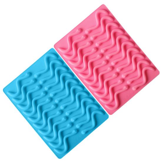 

Chocolate Mold Gummy 20 Cavity Snake Lightweight Reusable Worms Cake Mold Baking Tool