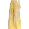 Women's Retro Gradient Letter Print Wide-Leg Jazz Sweatpants