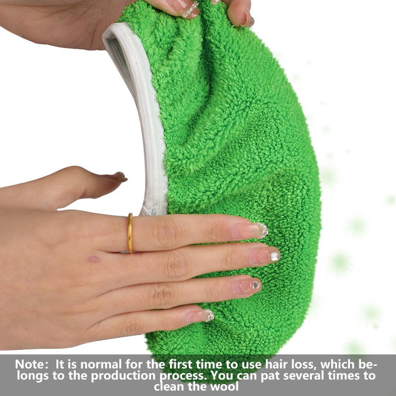 Mop Čisticí Podložka Mop Hadřík Kryt Zesílený Elastický Pás Plochý Korálový Fleece Mikrovlákno Ženilka Náhradní Rotační pro Koupelnu