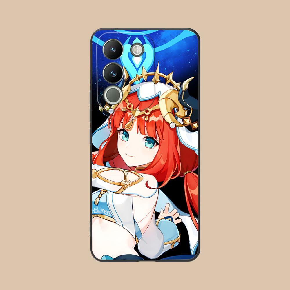 Game GI Nilou Matte TPU Mobile Phone Case for VIVO V60 V50 V40 V30 V29 V27 V25 V23 Pro Lite 5G Colorful Printing Cover