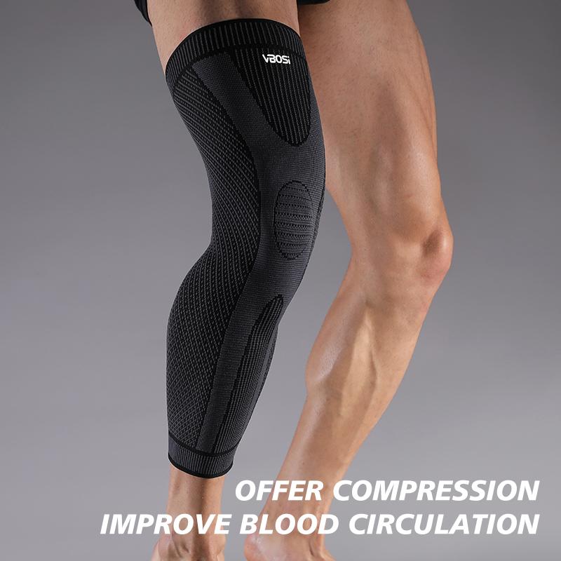 Vbosi 1 Piece Men Women Compression Knee Support Leg Sleeve Breathable Elastic For Sports - Running Basketball
