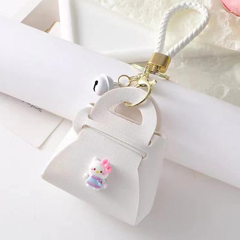 Cute Cartoon Mini Bag Pendant Candy-Colored Small Coin Purse Woven Bracelet Key Bag Creative Pendant Gift Backpack Keychain
