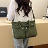 Large Capacity Corduroy Shoulder Bag for Women – Multi-Pocket Tote with Zipper Compartments and Stylish Design