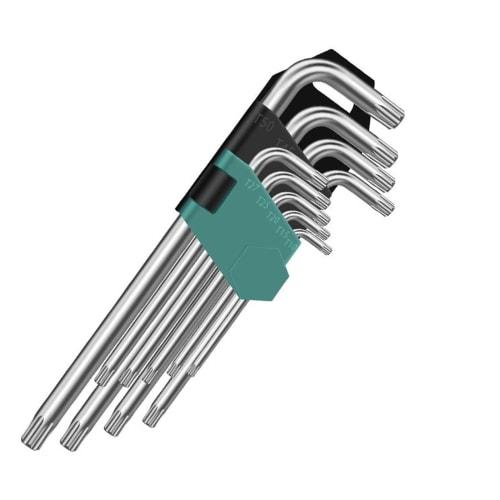 Special Hex Star Wrench Set, Screwdriver Set, T 10 T 15 T 20 T 25 T 27 T 30 T 40 T 45 T 50, L-shaped, 9-piece Set, Precision Torque Wrench, L-shaped W