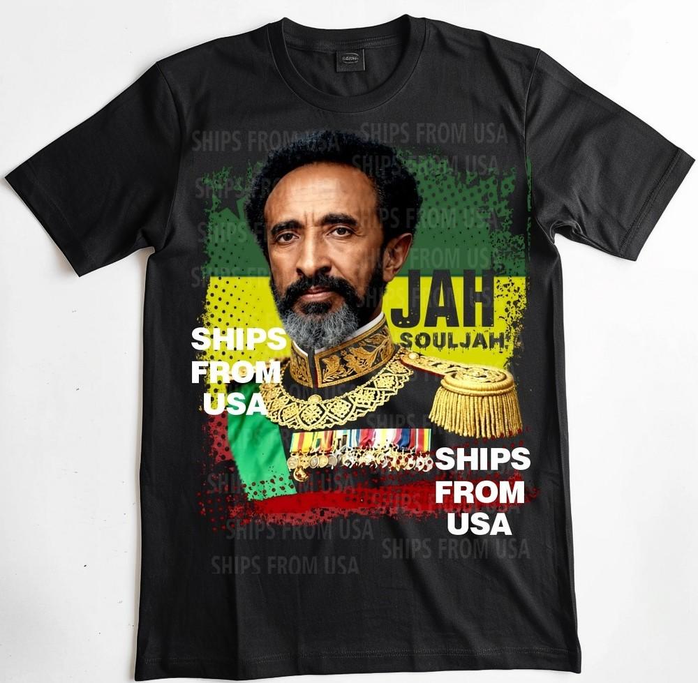 HAILE SELASSIE I   T-SHIRT. JAH SOLDIER TEE. HIS IMPERIAL MAJESTY, RASTA SHIRT Unisex T-Shirt XXL