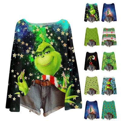 Christmas Sweatshirts For Women Knit Sweater Cute Shirt Fall Crewneck Pullover Tops