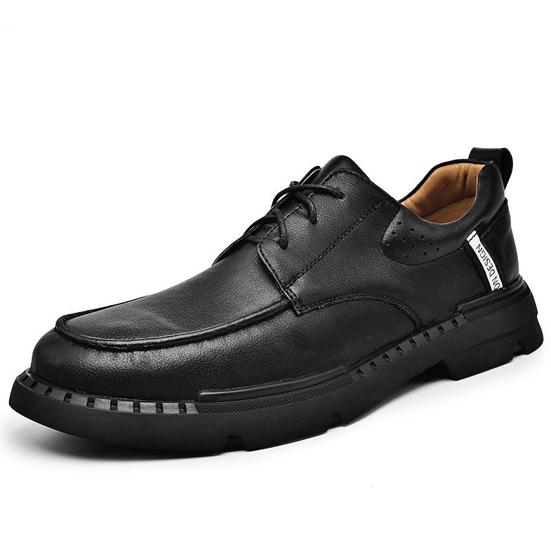 Fashion 2025 Men's Lace-up Oxford Shoe Outdoor Jogging Shoes Office Men's Dress Shoes Italian Business Genuine Leather Casual Shoes