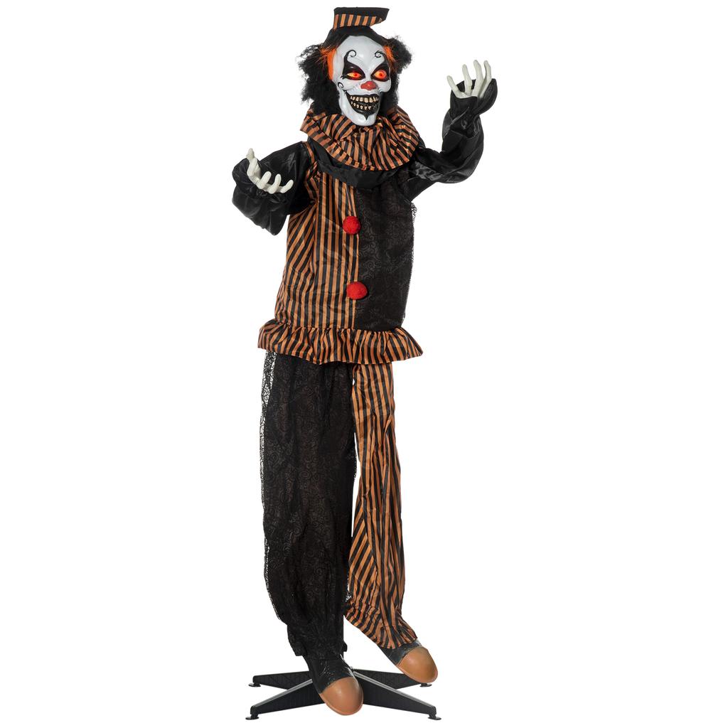 Halloween decoration horror clown with special effects and sound function 100 cm x 18 cm x 153 cm