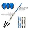 Mjukspetsade Dartpilar Set Aluminiumskaft Professionella Dartpilar Plastspets Set 2BA Ersättningsspetsar