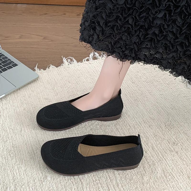 Fashion 2025 Spring and Autumn Popular Sales Breathable and Comfortable Women's Low-top Shoes Solid Color Light-mouthed Single Shoes