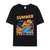 Summer Mountain River Vacation ScenePrint T-Shirt Summer Casual Streetwear Men Women Unisex Fashion Tshirt Top