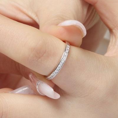 [Bijouholic] Silver 925 One Love Cubic Open Ring Silver Ring Size Adjustment