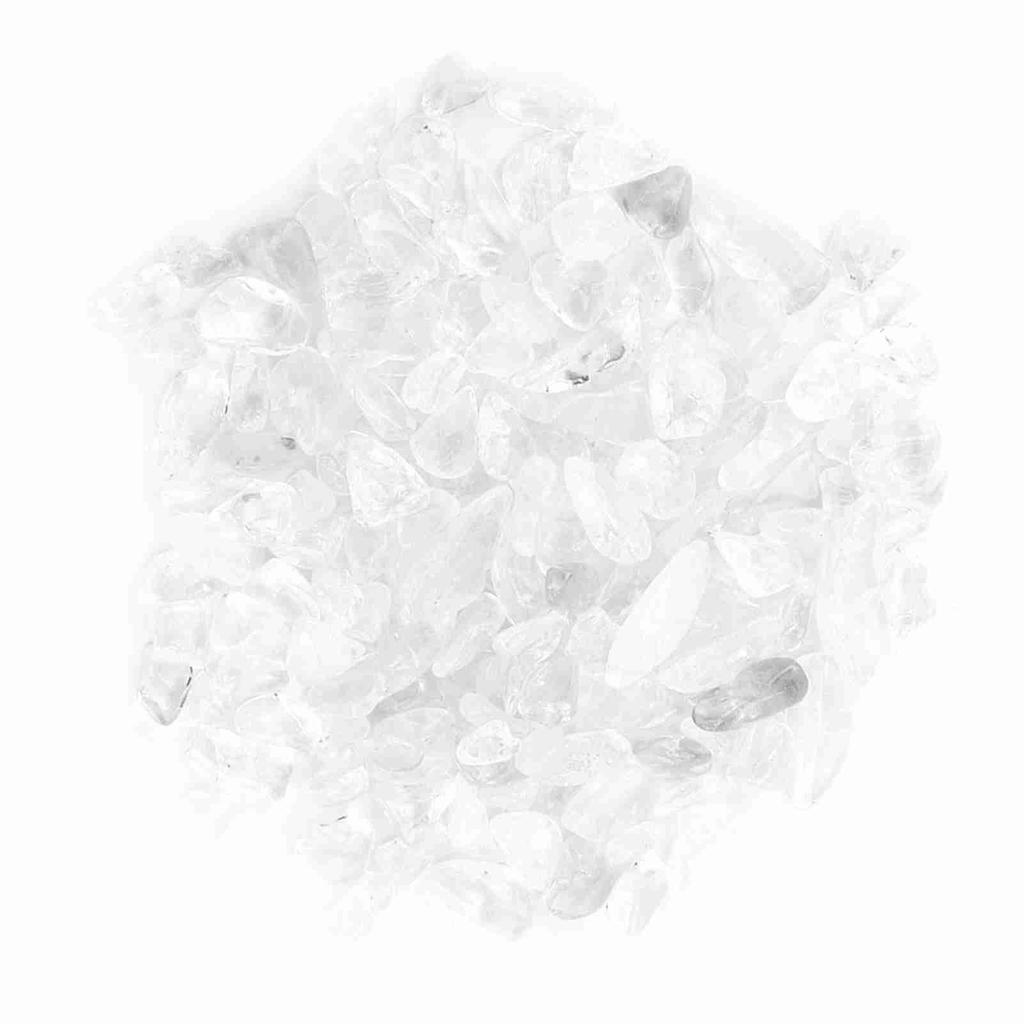 Trommelsteinsplitter, zerkleinerte natürliche Bergkristallstücke