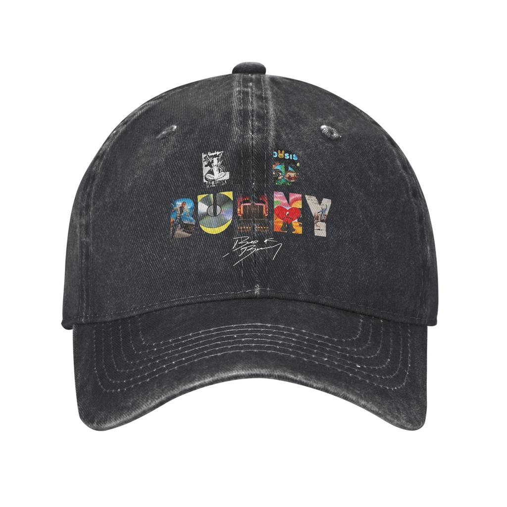 Bad Bunny Debi Tirar Mas Fotos DTMF Men Women Baseball Cap Distressed Denim Hats Cap Vintage Outdoor Travel Gift Snapback Cap