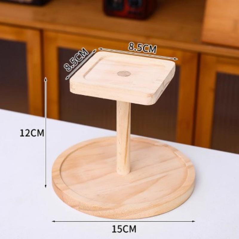 Solid Wood Creative Display Stand for Jewelry, Figurines, Snacks, and Succulents