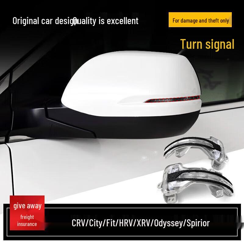 

Honda CRV City Fit Vezel XRV Odyssey Rearview Mirror Turn Signal Cover 14-18 XRV Passenger