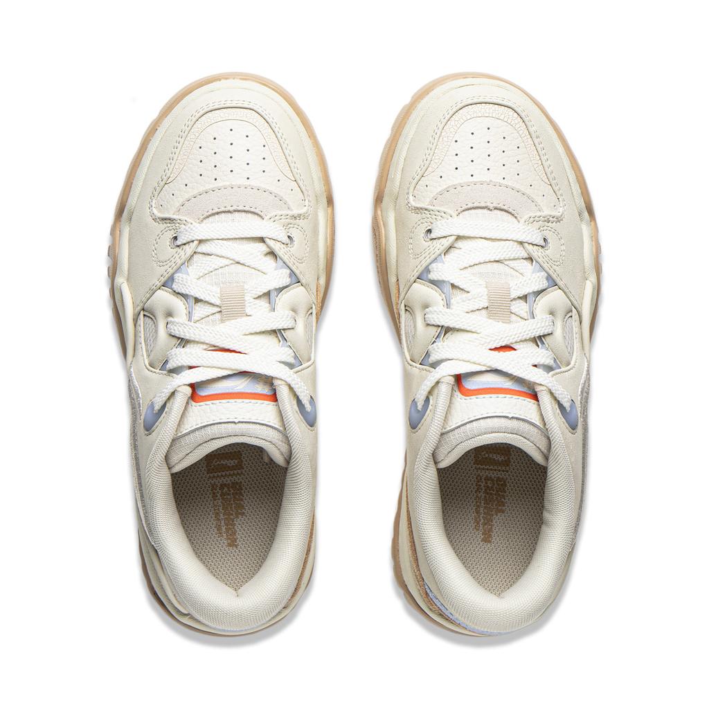 Li Ning Trendy Leap Slip Resistant Cushioning Abrasion Resistant Lightweight Low top Skateboard Shoes Women's AGCW012-4
