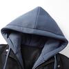 JEEP SPIRIT Men's Winter Fake Two-Piece Hooded Puffer Jacket