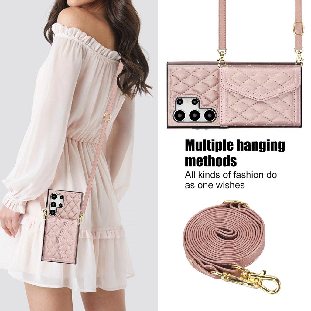 Crossbody Cards Solt Wallet Leather Rfid Case For Samsung Galaxy A55 A15 A35 A25 S24 Ultra S23 Plus S22 S21 Triple Fold Cover