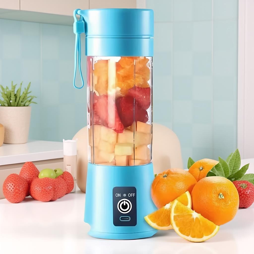 380ml Portable Electric Juicer Blender, USB Rechargeable Mini Smoothie Maker and Food Processor for Kitchen